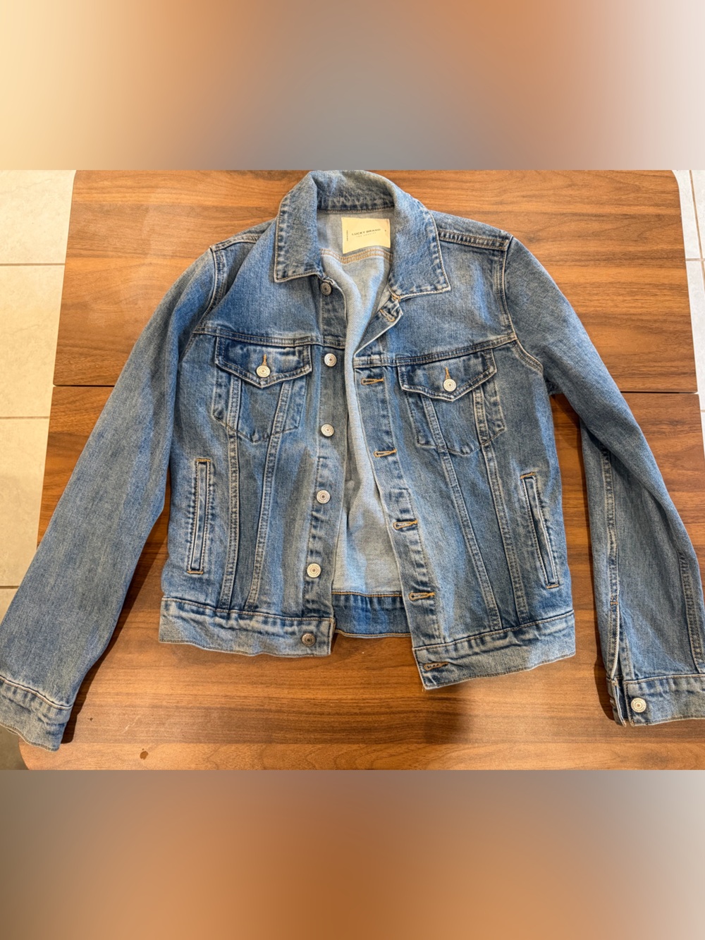 Lucky Brand Classic Light Blue Denim Jacket